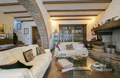 Casa rural en venta Sarteano, Toscana, RIF 3009 Wohnbereich mit Rundbogen