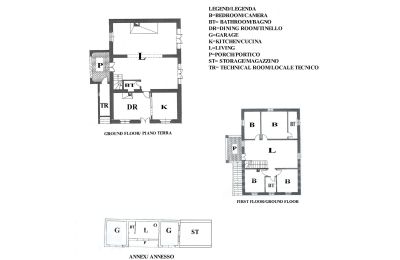 Casa rural en venta Sarteano, Toscana, RIF 3009 Grundriss