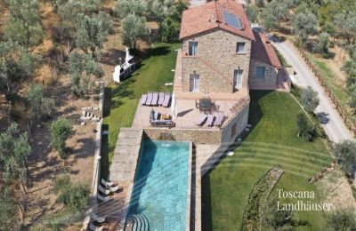 Finca en venta Cortona, Toscana, RIF 2986 Vogelperspektive