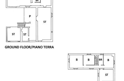 Casa de campo en venta Asciano, Toscana, RIF 2982 Grundrisse