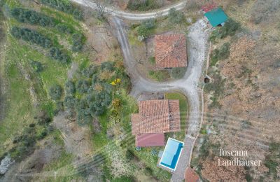 Casa de campo en venta Marciano della Chiana, Toscana, RIF 3055 Vogelperspektive